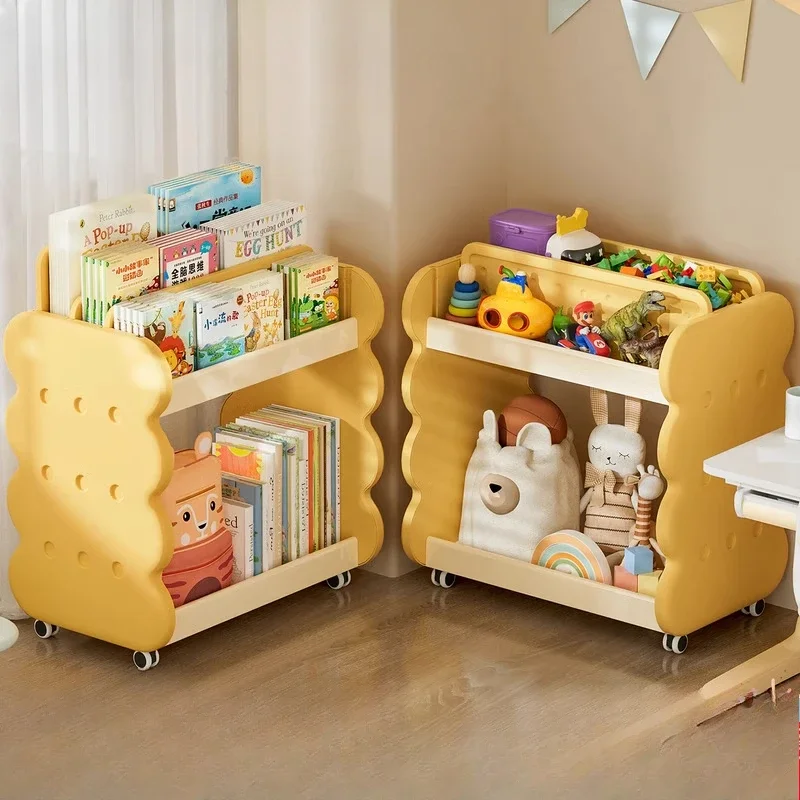 Grande mesa lateral estante organizador móvel rack de armazenamento de documentos estante de armazenamento de mesa criança livro de imagens organizador de casa