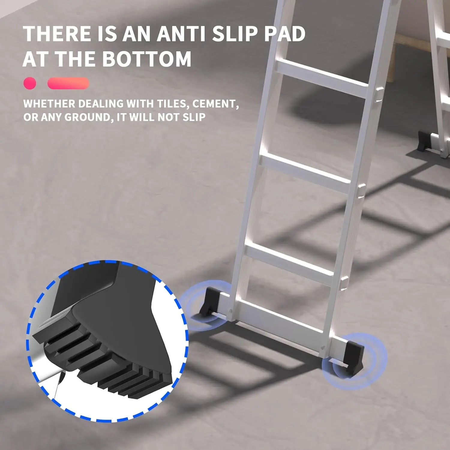 BRIEFNESS 4.7M Telescopic Ladder Multi-purpose Aluminium Extension Ladder Joint Ladder Adjustable Steps Work Ladder