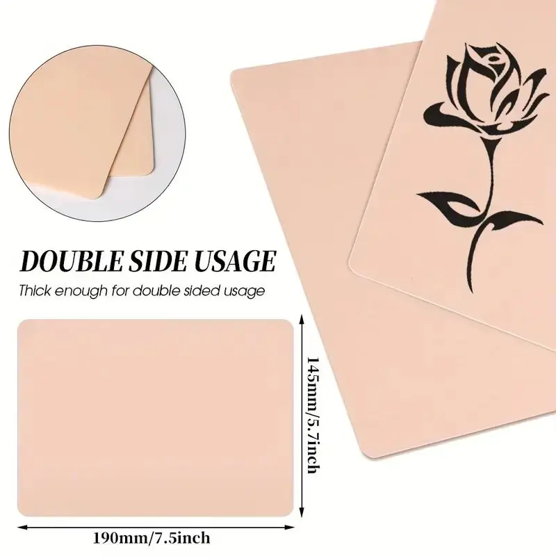 3/5/10pc Dünne Form Tattoo Praxis Haut Doppel Permanent Make-Up Augenbraue Mixer Synthetische Leder Gefälschte Microblading liefert Werkzeug