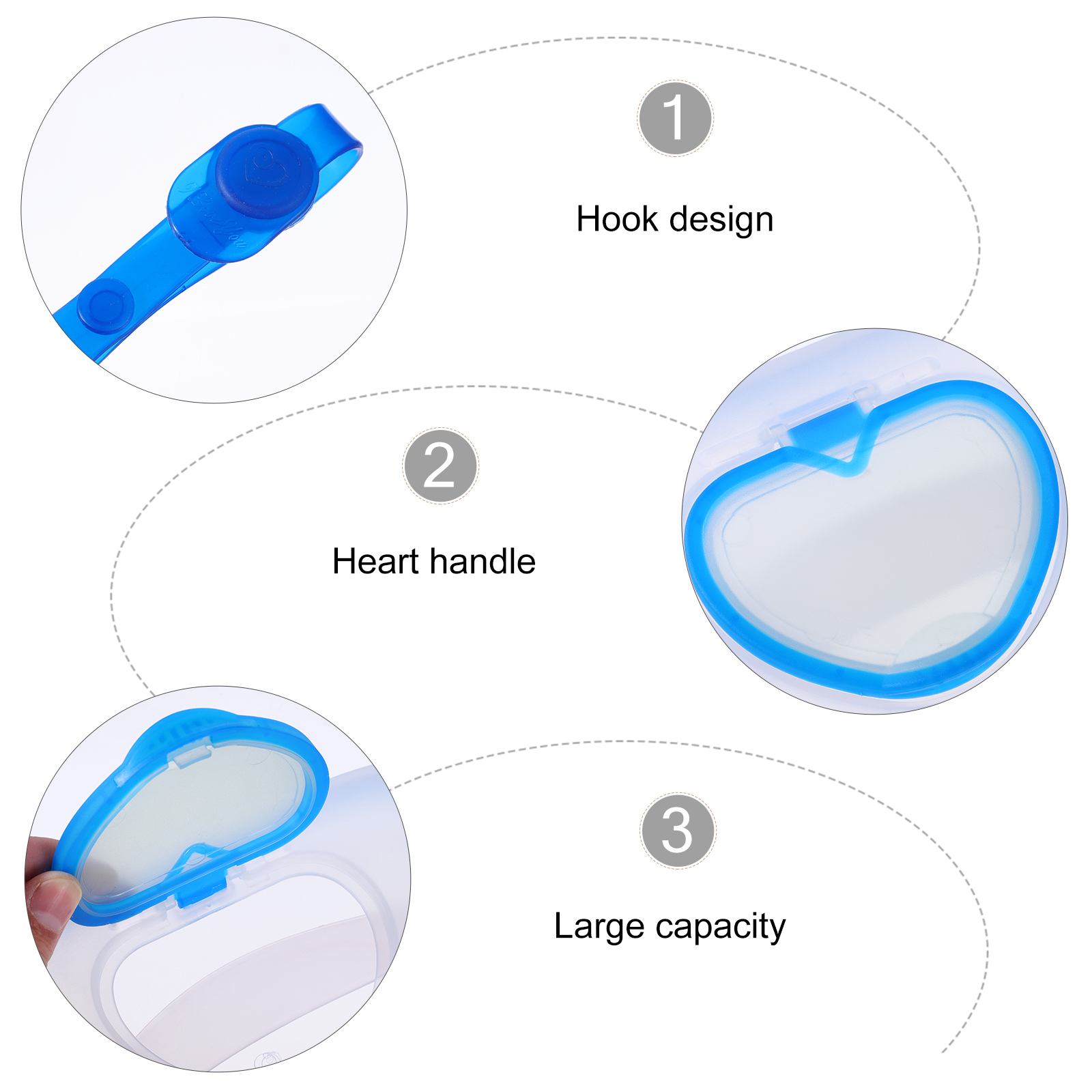 Porta lenços umedecidos Caso Caixa portátil Armazenamento externo de plástico úmido Pp