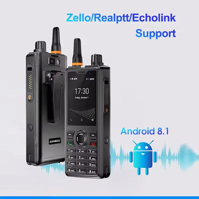 ANYSECU 4G-W2Pro Mạng 4G Phát Thanh N61 Android 7.0 LTE WCDMA GSM WIFI PTT Điện Thoại Di Động Làm Việc Với Thực ptt Zello