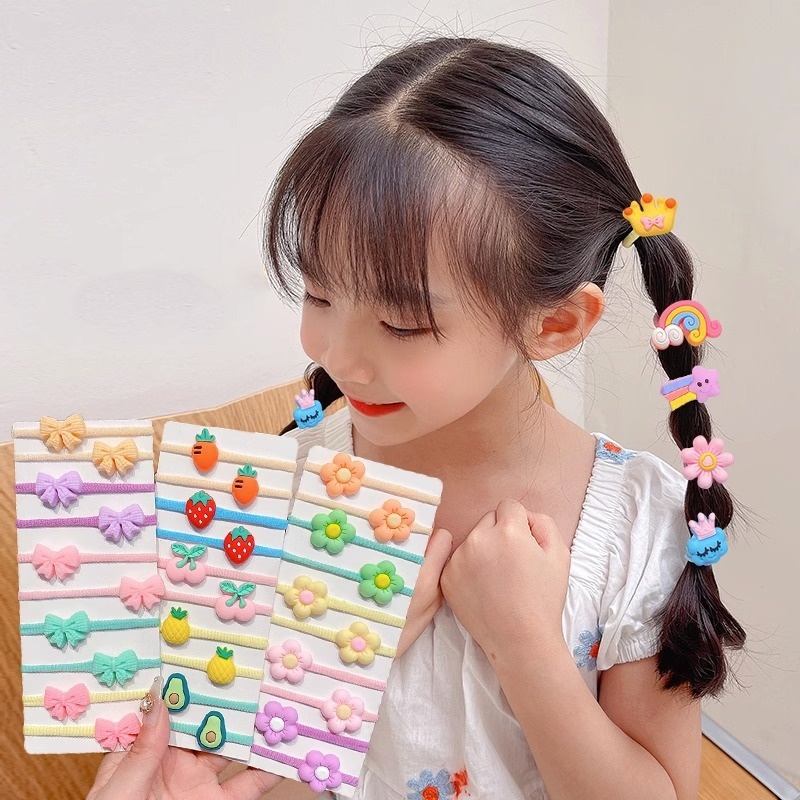 20-100 pezzi set di elastici per bambini fasce per capelli per cartoni animati nuovo dolce corda per capelli per bambini accessori per capelli regalo per ragazze