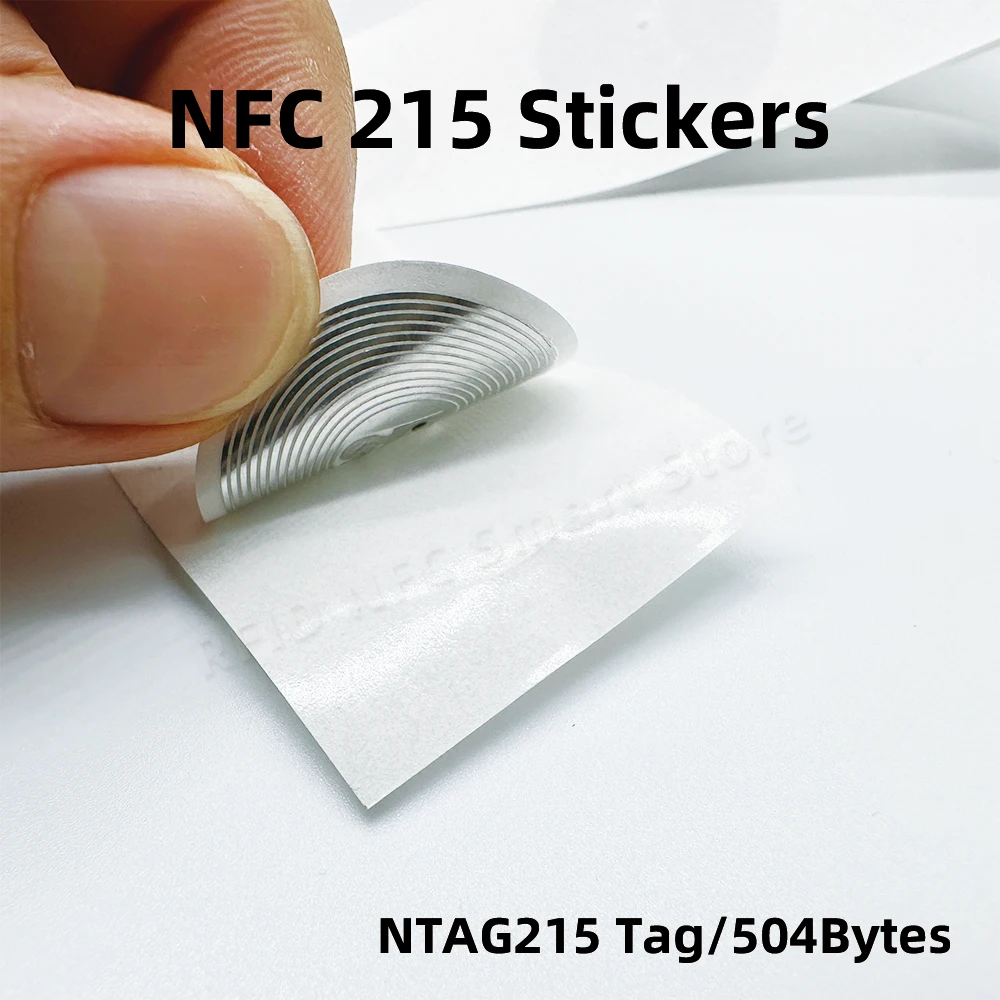NFC Tag Black NFC Stickers Protocol ISO14443A13.56MHz NT/AG 215 Universal Label RFID Tags and All NFC Phones en blanco y negr