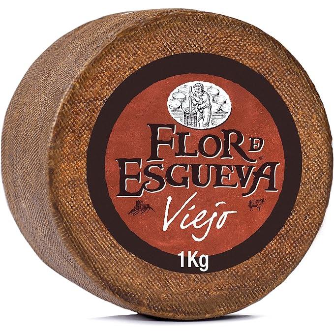 Queso viejo de oveja mini madurado en corteza natural, 1 kg aprox, Flor de Esgueva