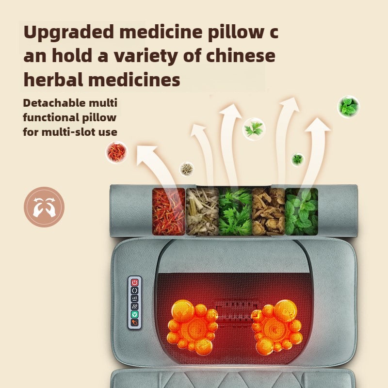 Colchão elétrico de massagem corporal completa com aquecimento, controle manual, ombro, pescoço, cintura, airbag, costas, amassar, vibração, almofada de massagem