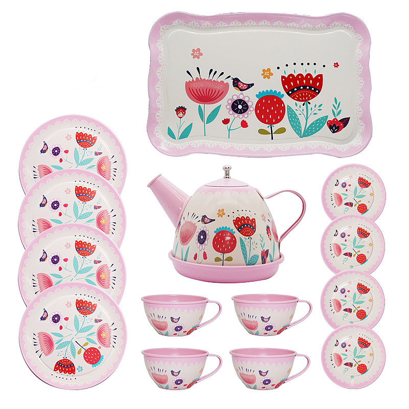 Simulazione Set da tè teiera cucina tè pomeridiano gioco di imitazione giocattolo casa da gioco per bambini stoviglie giocattoli educativi per ragazze bambini