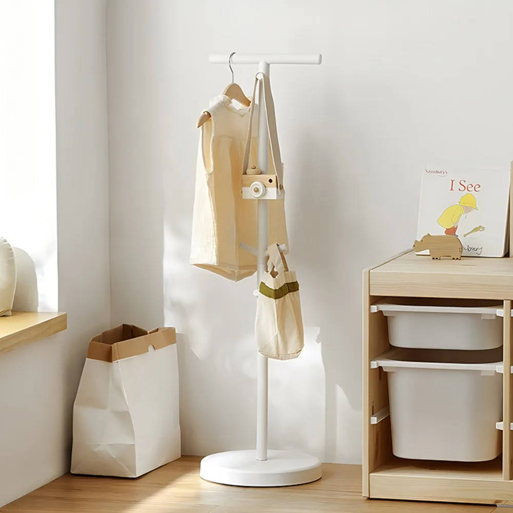 BookBag Storage Rack Single Rod Desk Side Hanging Shelf Floor Standing Children's Clothing Rack Living Room Coat Rack Organizer