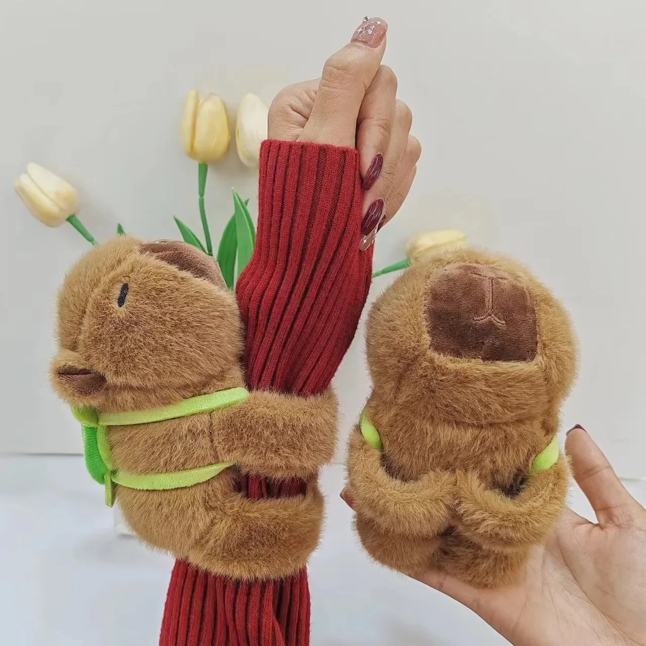 Rytanda capibara Clap Circle Toys Slap Snap Wrap Браслет bracciale Капибара peluche Ручное кольцо Fun Pop Circles