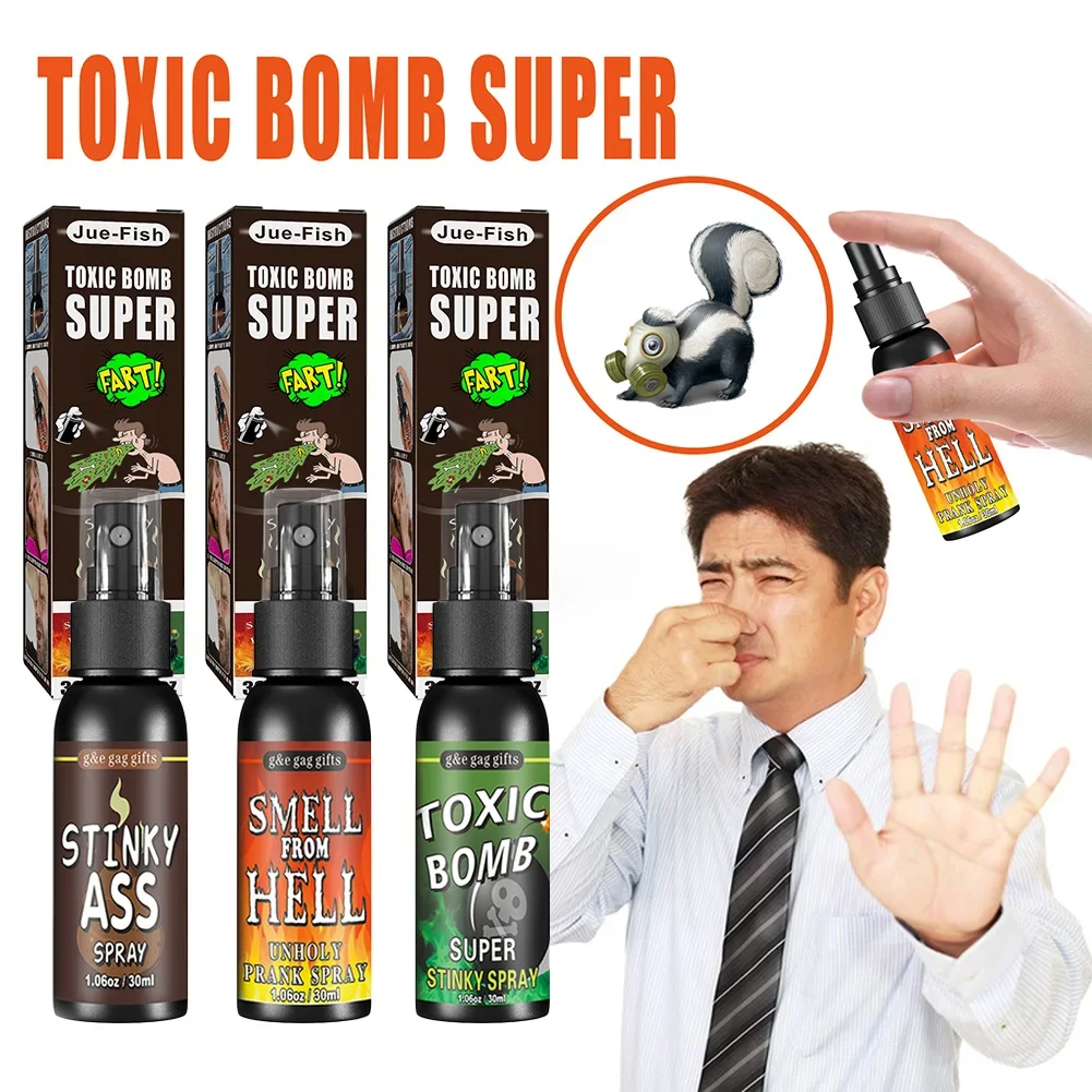 Liquid Fart Gag Prank Joke สเปรย์ Stink Bomb Smelly Stinky Gags 30ML ผายลมสเปรย์ Extra Strong Stink Prank นวนิยายของเล่นตลก