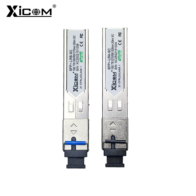Modulo Xicom 10G SFP+ Modulo in fibra ottica BIDI SC Simplex 20 km monomodale 1270/1330nm compatibile con switch Cisco/Mikrotik SFP