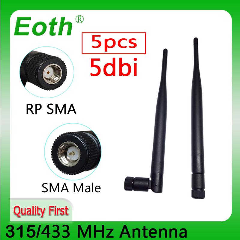 EOTH 5 teile/los 433 315 MHz Antenne 5dBi SMA Männlich weiblich klapp antena wasserdichte gerichtete antenne IOT Lorawan Gasmeter