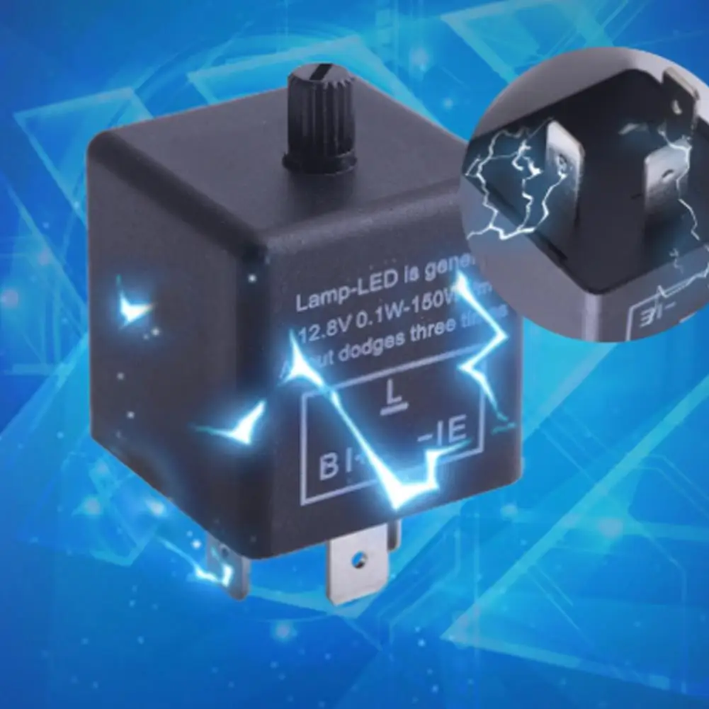 12v 3 pin Adjustable LED Flasher Relay Motorcycle Turn Signal Lights LED Flashing Converter Tool Electronics Regulator Kit