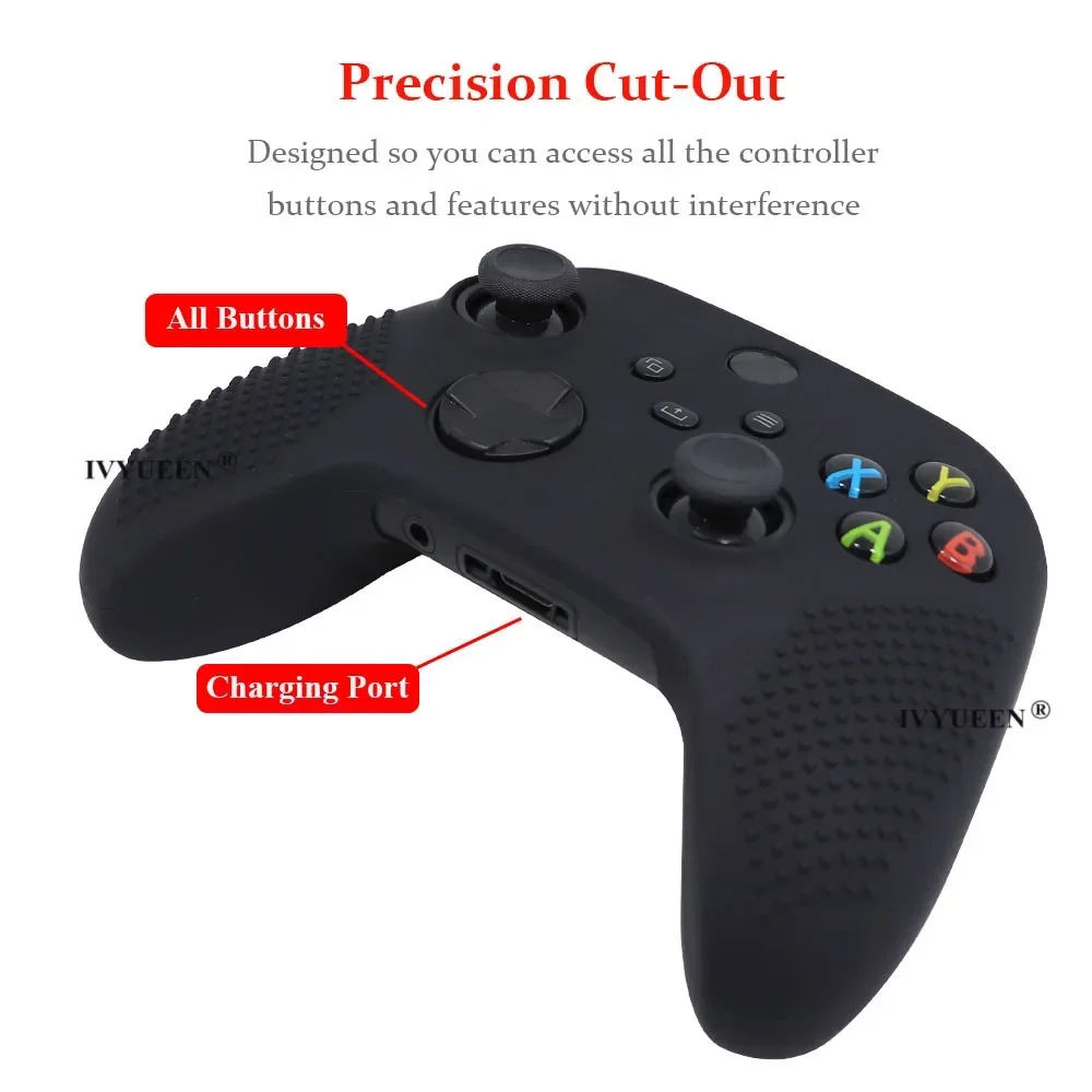 IVYUEEN MixColor Protector de silicona para XBox Series S X XSS XSX controlador ThumbStick Grip Caps Gamepad Protector cubierta