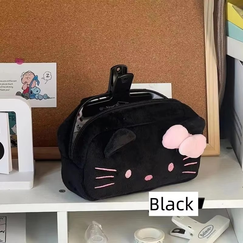 Simpatica borsa portaoggetti in peluche Borsa per trucco Scatola per matite Borsa per matite Borsa portaoggetti in peluche Accessori Nuove forniture per studenti