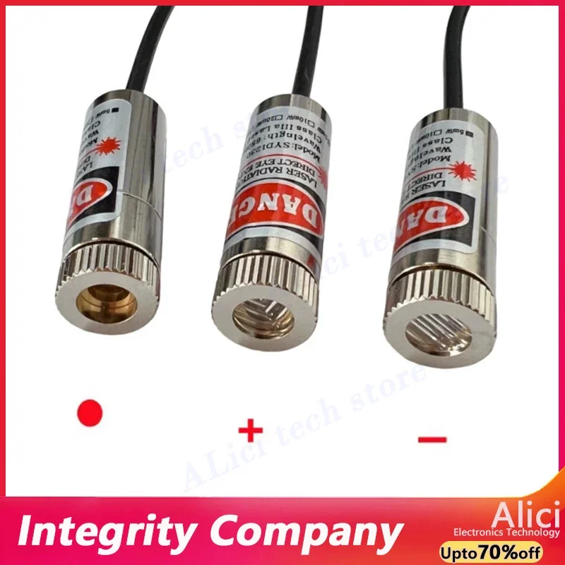 Módulo láser con conector USB, 12mm, 5mw, Enfoque Ajustable, cabezal láser de diodo rojo, nivel Industrial, línea de puntos de 650nm, ubicación de haz transversal
