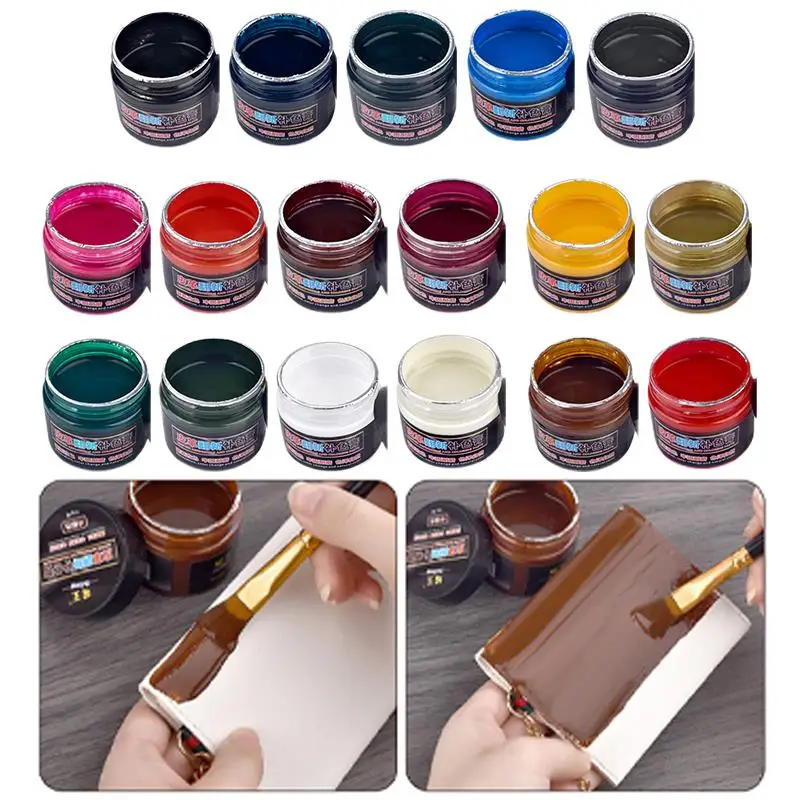 Pigment aus pflanzlich gegerbtem Leder, 50 g/Flasche, zum Ausmalen von DIY-Lederhandwerk, zum Färben von Graffiti, zum pflanzlich gegerbtem Material