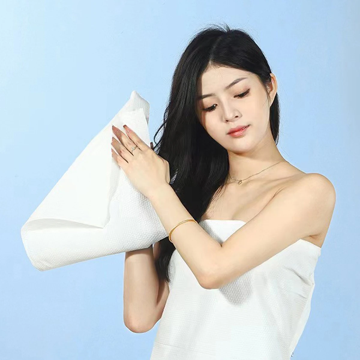 170 Pz/borsa Asciugamani Usa E Getta Non tessuto Cuffia Per Capelli Asciutti Per Salone di Bellezza 50x28 cm Asciugamano Per La Pulizia Del Viso A Doppio Uso Asciutto E Bagnato