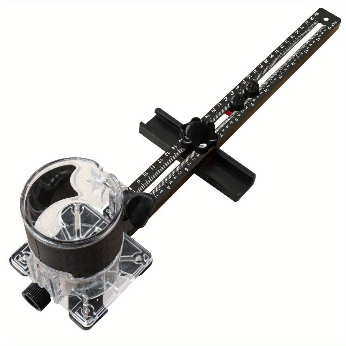 Metric&Inch Router Milling Groove Bracket, Multifunctional Cabinet Hardware Jig and Router Guide, Router Circle Cutting Jig Tool