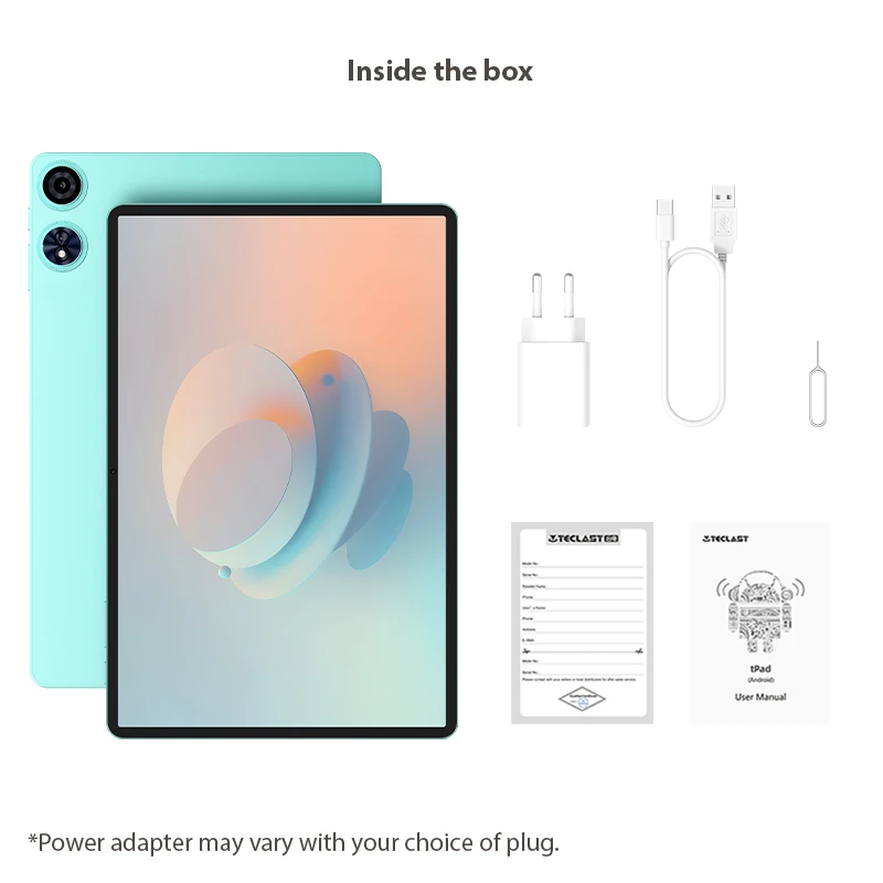 【Nuevo】 Tableta Android 15 Teclast P50Ai 11 pulgadas 90 Hz (6 Gb + 10 Gb) Max.16 Gbgb Ram 128 Gb Lpddr5 1280X800 Allwinner A733-Ai Octa-Core