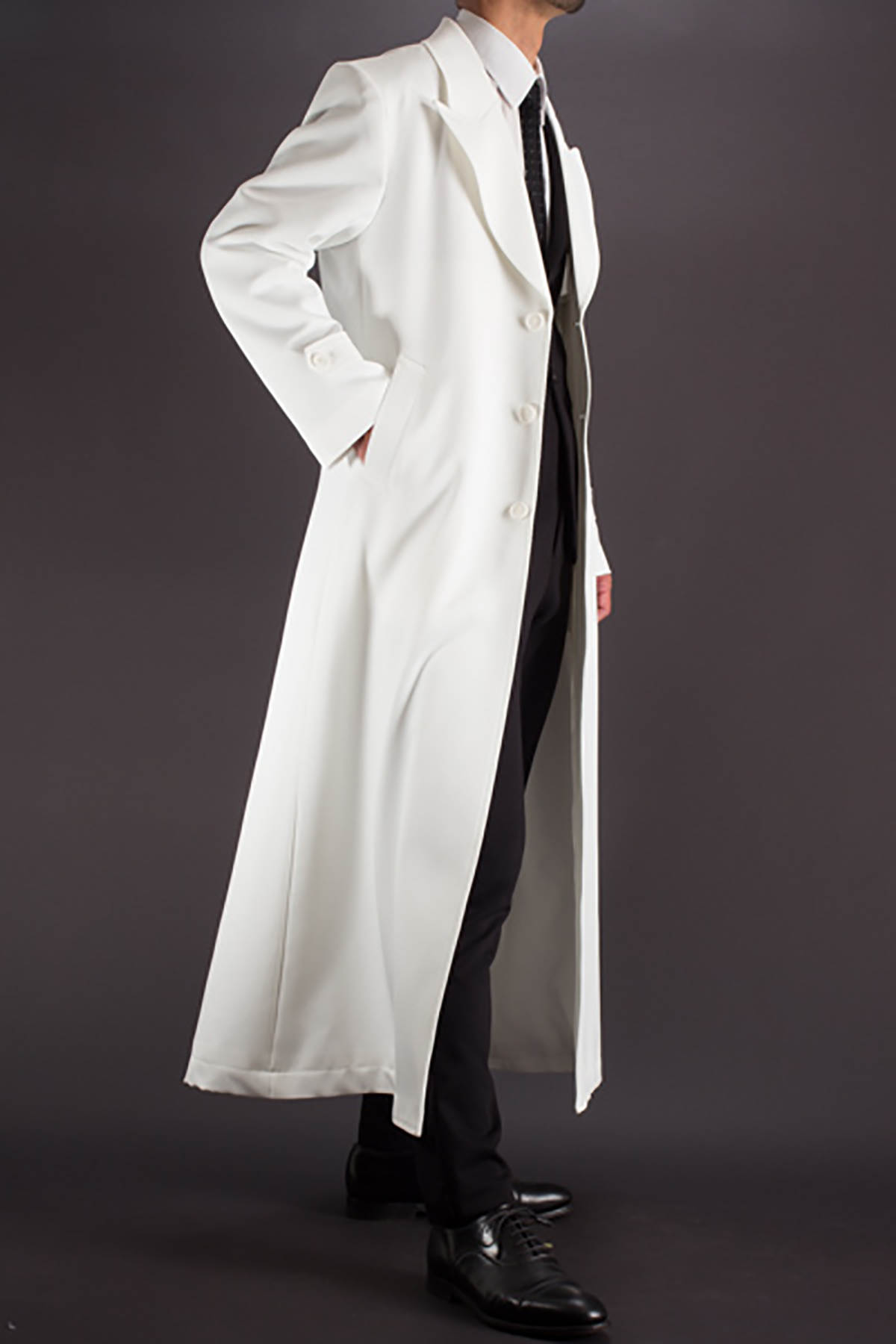 Gabardina larga para hombre, bata con cinturón de solapa con visera, ropa ligera de otoño, trajes de boda para hombre, cortavientos clásico Formal personalizado