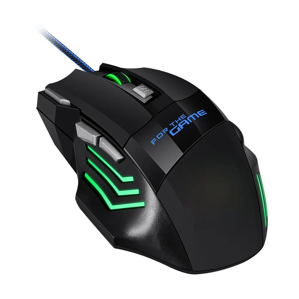 1 pc novo mouse de jogo usb hipervelocidade rgb retroiluminado ergonômico mouse de jogo 7d esports mouse com fio para computador portátil gamer