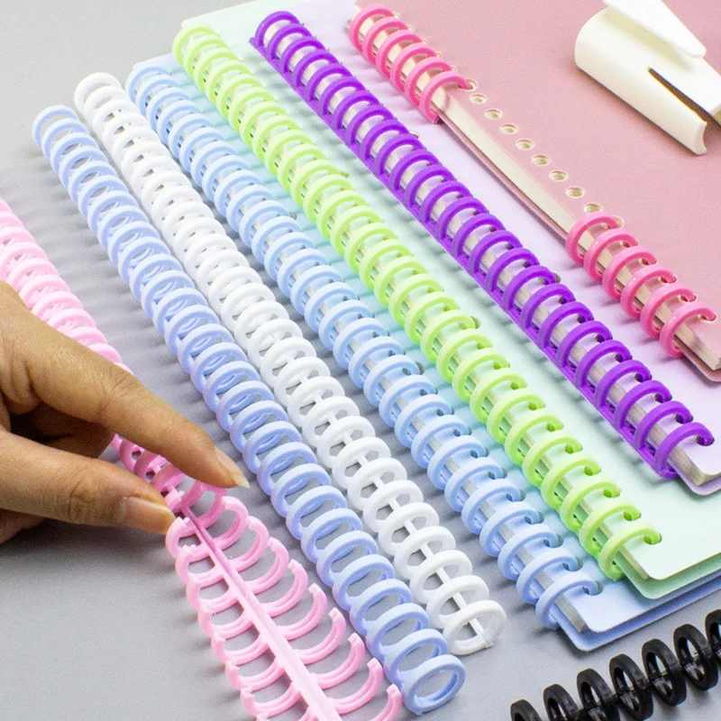 5PCS 30 Hole Loose Leaf Binder Spiral Ring Book Binder Binding Spiral Ring Binder ZDHC03