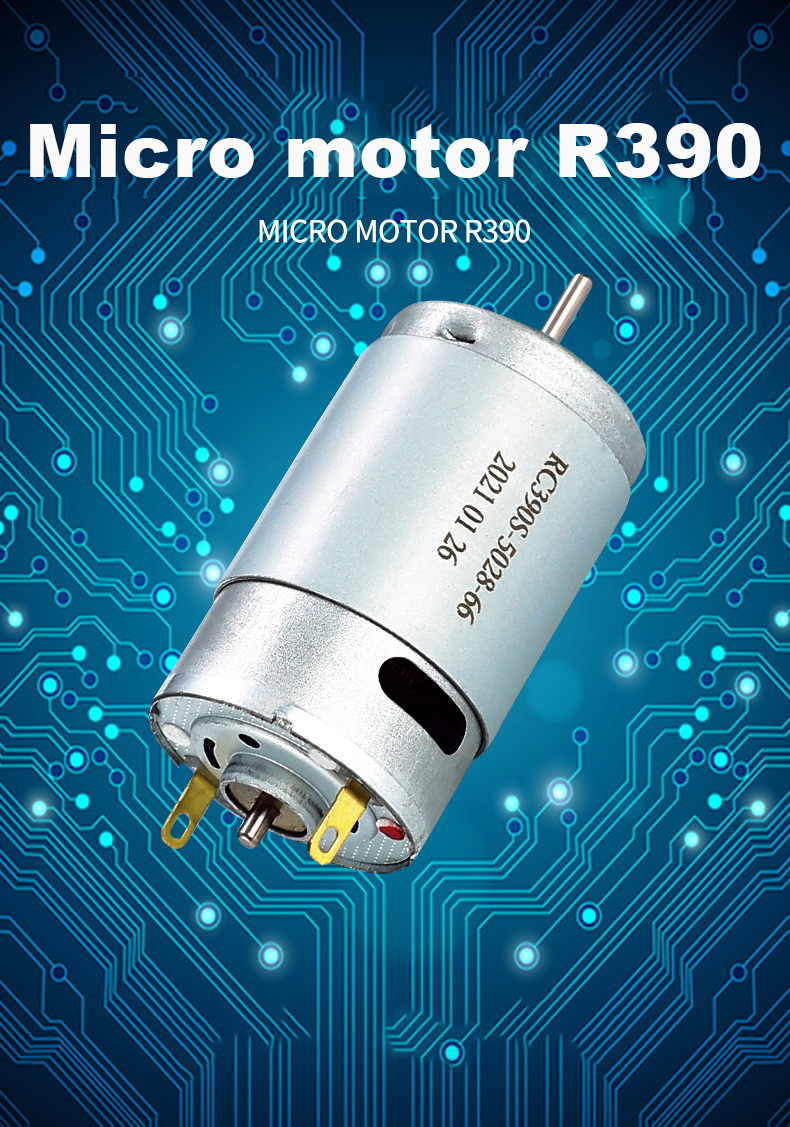 DC Motor R390 High Torque Micro Motor 390 12V Brush Motor Engine 20000RPM for Power Tools Hair Dryer Toys Screwdriver Tool