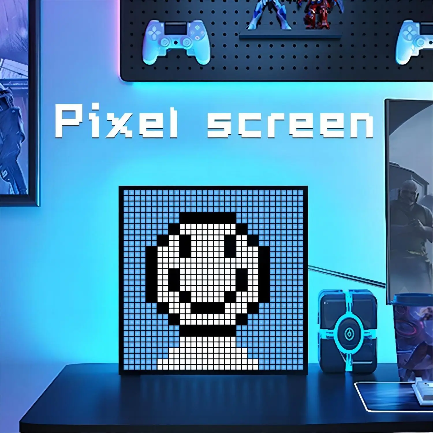 Pantalla de píxeles de matriz LED inteligente RGB DIY Graffiti Bluetooth aplicación Control arte pantalla para decoración de sala de juegos marco de animación genial