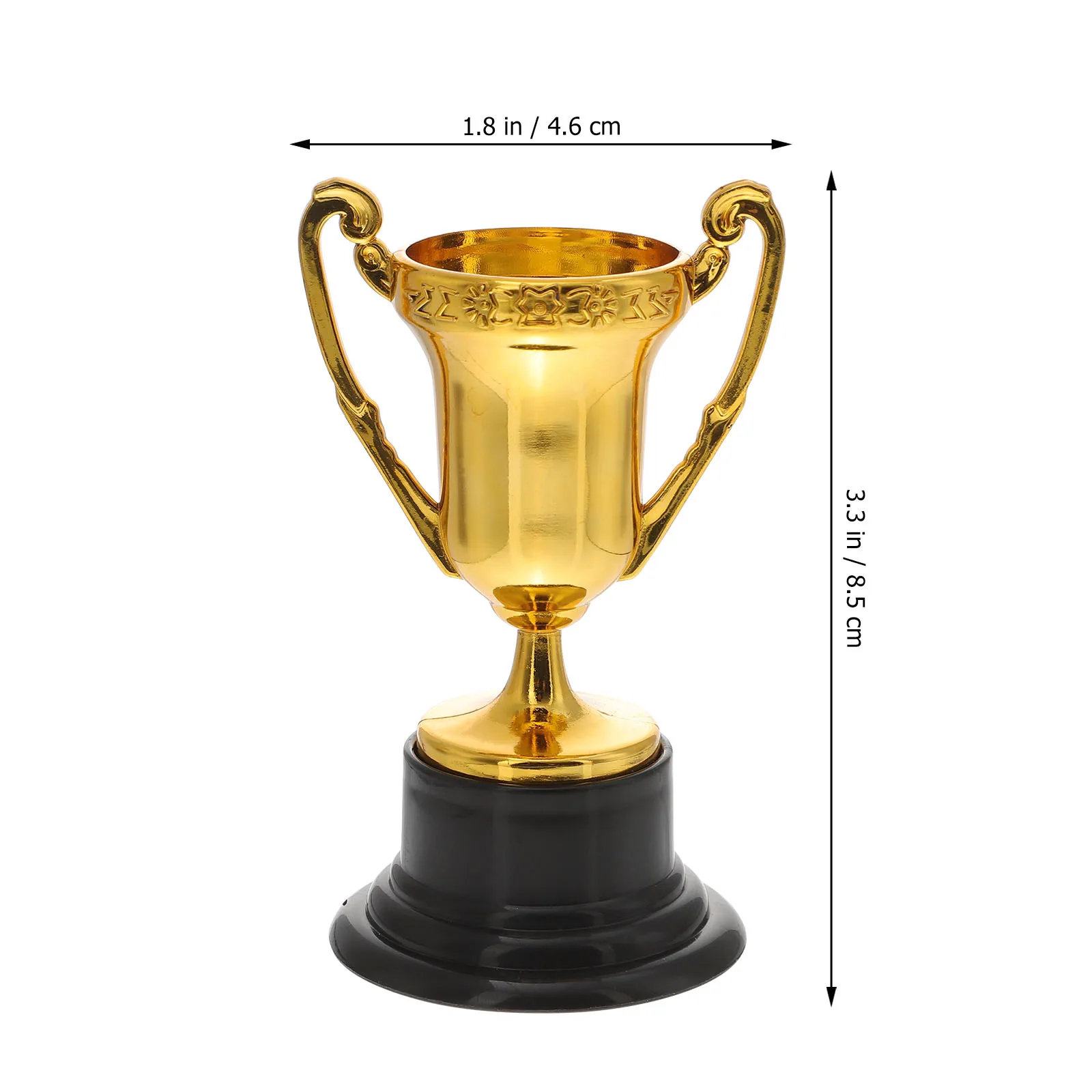 20 ชิ้นมินิพลาสติกทองรางวัลถ้วย Troféus ฟุตบอลเหรียญรางวัลถ้วยเด็กการศึกษาเด็กทองรางวัลฟุตบอลของขวัญ