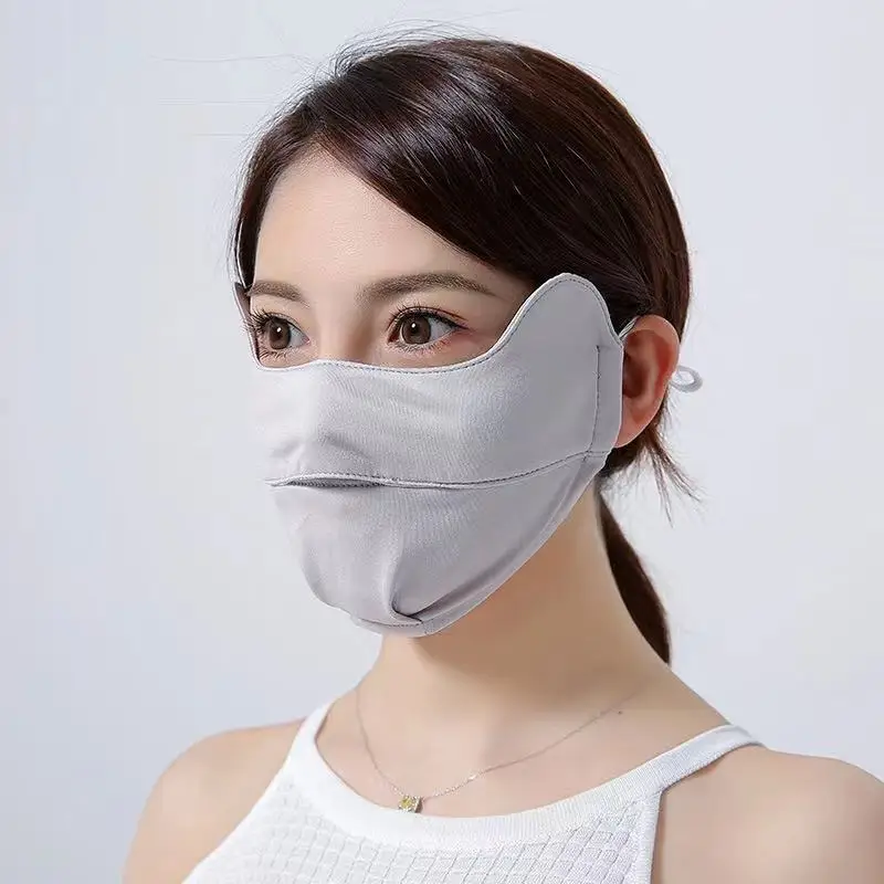 ใหม่ฤดูหนาว Windproof หน้ากากผู้หญิงสีทึบ3D Design เปิดจมูก Breathable Soft Facemask UPF 50 +