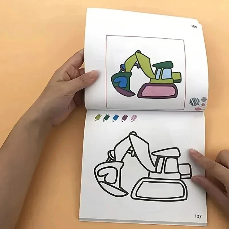 160 페이지 어린이 그림 그림 책 자동차 동물 야채 아기 그림책 학교 조기 교육 계몽 편지지