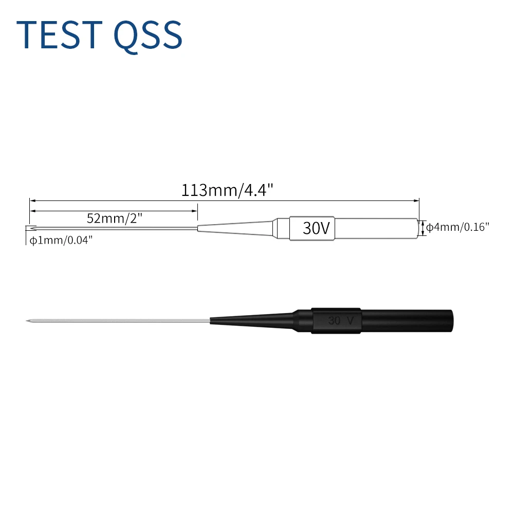 Kit de cables de prueba para multímetro QSS, conector Banana de 4MM a pinza de cocodrilo, cable de prueba con sonda de prueba, Kit de sondas traseras, pinza de cocodrilo Q.T8008