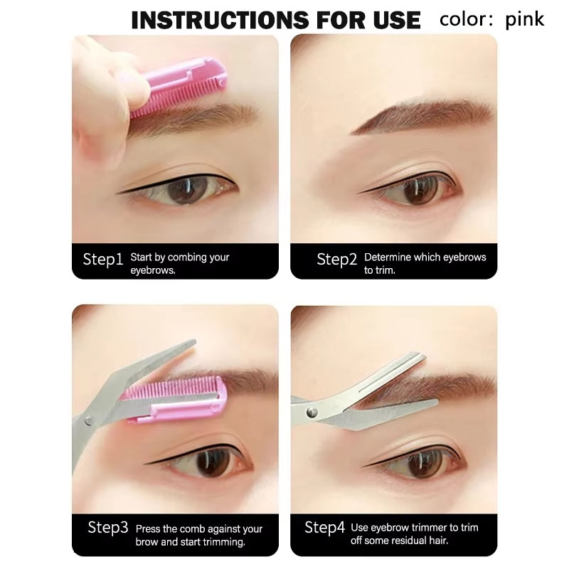 【Hot sales】Eyebrow Trimmer with Eyebrow Comb Small Comb Eyebrow Trimmer Card Package Beginner Eyebrow Trimmer Eyebrow Trimmer