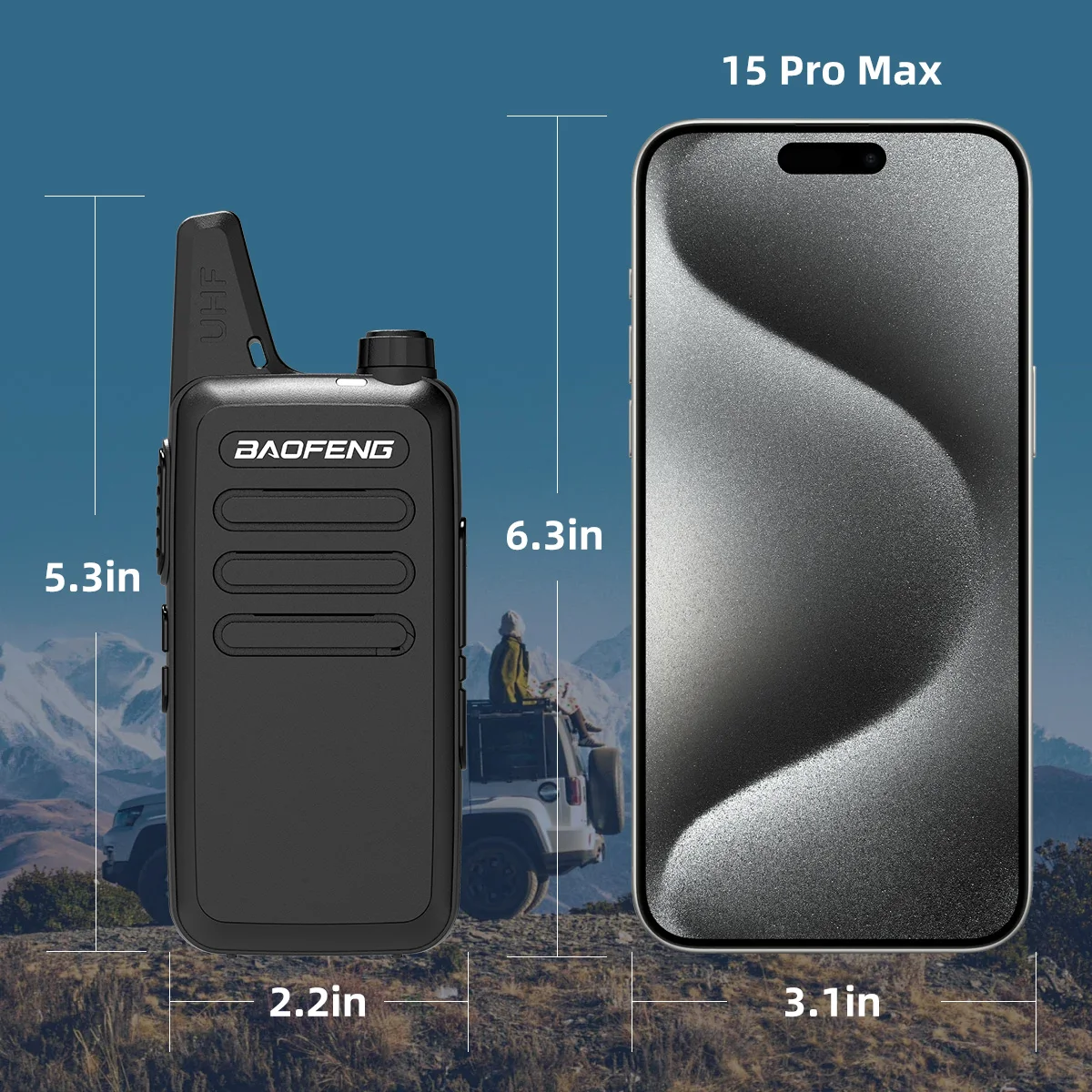 BAOFENG BF-888S T20 Upgraded Long Range Walkie Talkies for Adults with Earpiece, Rechargeable 2-Way Radios (2 Pack)