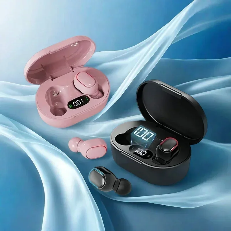 Auricolare Bluetooth wireless originale E7S con microfono Display a LED Auricolari per iPhone Xiaomi TWS Auricolare Cuffie Bluetooth Auricolari