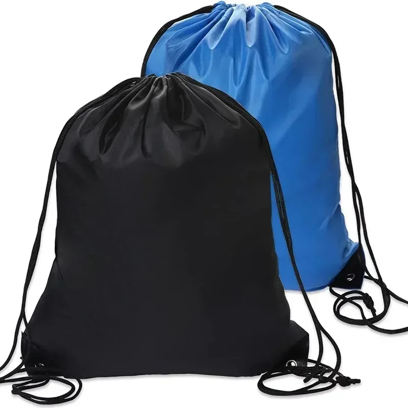 Mochila de carrera de bolsillo de poliéster ecológico, mochila de compras portátil impermeable, mochilas portátiles para hombres y mujeres, bolsa de gimnasio para deportes al aire libre