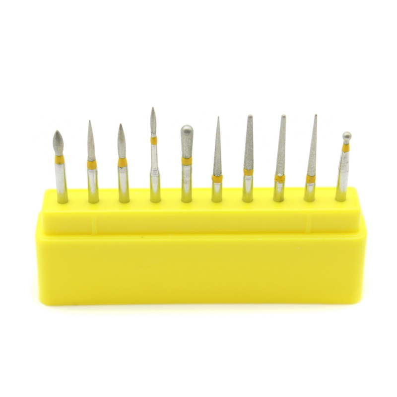 10 pçs dental diamante burs kit série fg para handpiece de alta velocidade brocas polimento dentista bur dia.1.6mm acessórios odontológicos