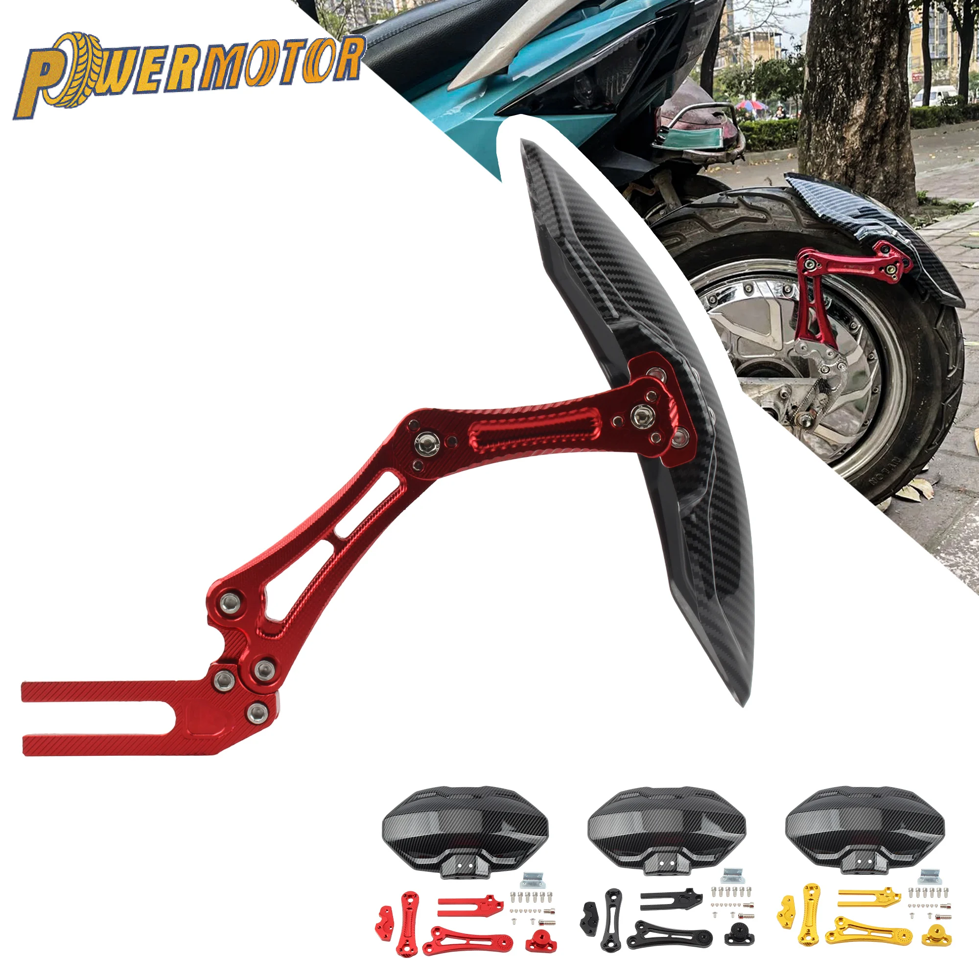 Universal Motorrad Einstellbare Aluminium Legierung Hinterrad Kotflügel Kotflügel Für Yamaha Honda Kawasaki Suzuki CFMOTO Über Und Mehr