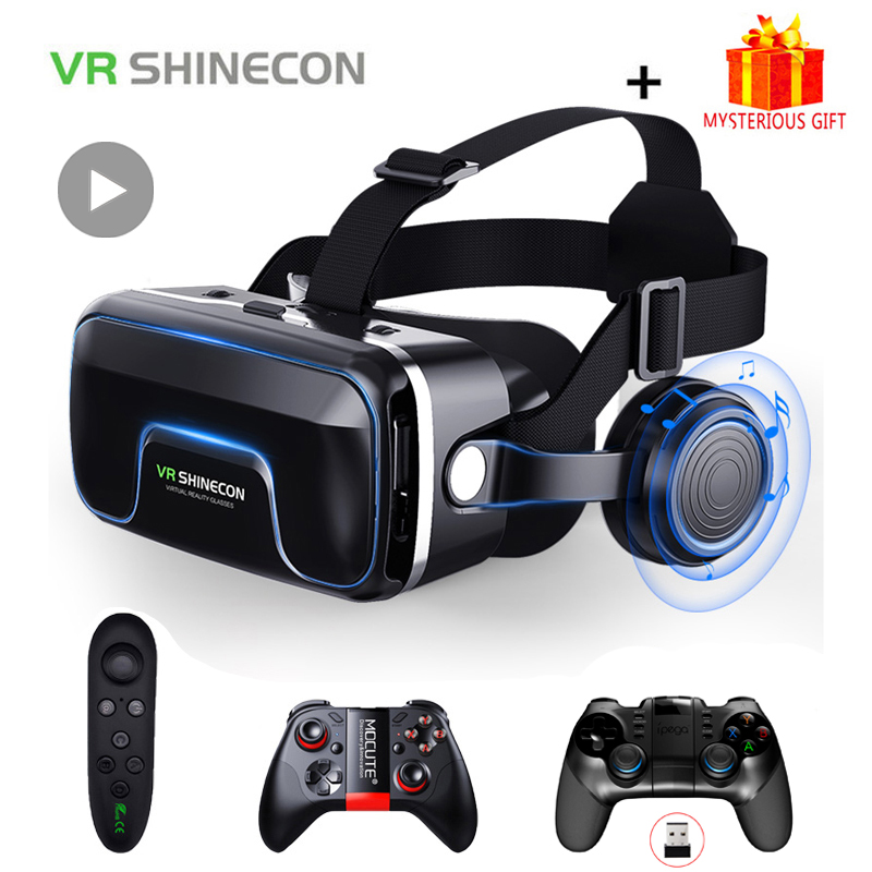 VR Shinecon 10.0 Helm 3D Brille Virtual Reality Casque Für Smartphone Smartphone Brille Headset Viar Videospiel Fernglas