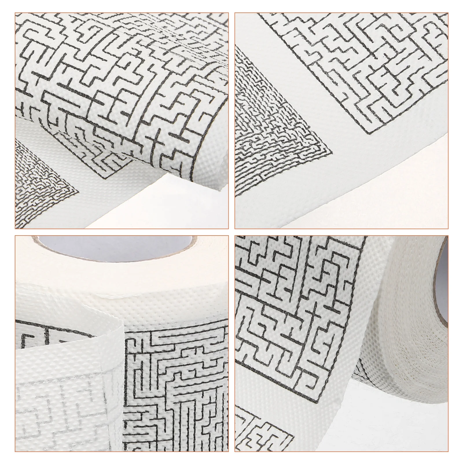 Boîte Complète de Papier Toilette à Motif de Labyrinthe Drôle, Serviettes Ménagers Abordables