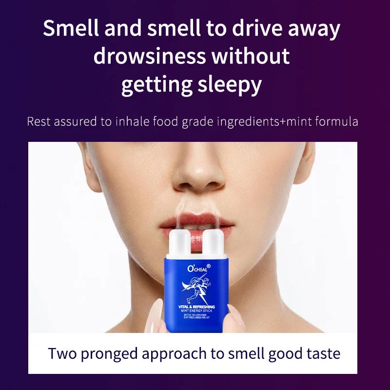 O'CHEAL Dual Hole Energizing Energy Bar Stick Aromatherapy Inhaler Energy Vapors Stick Aromatherapy Stick Stimulating Scent