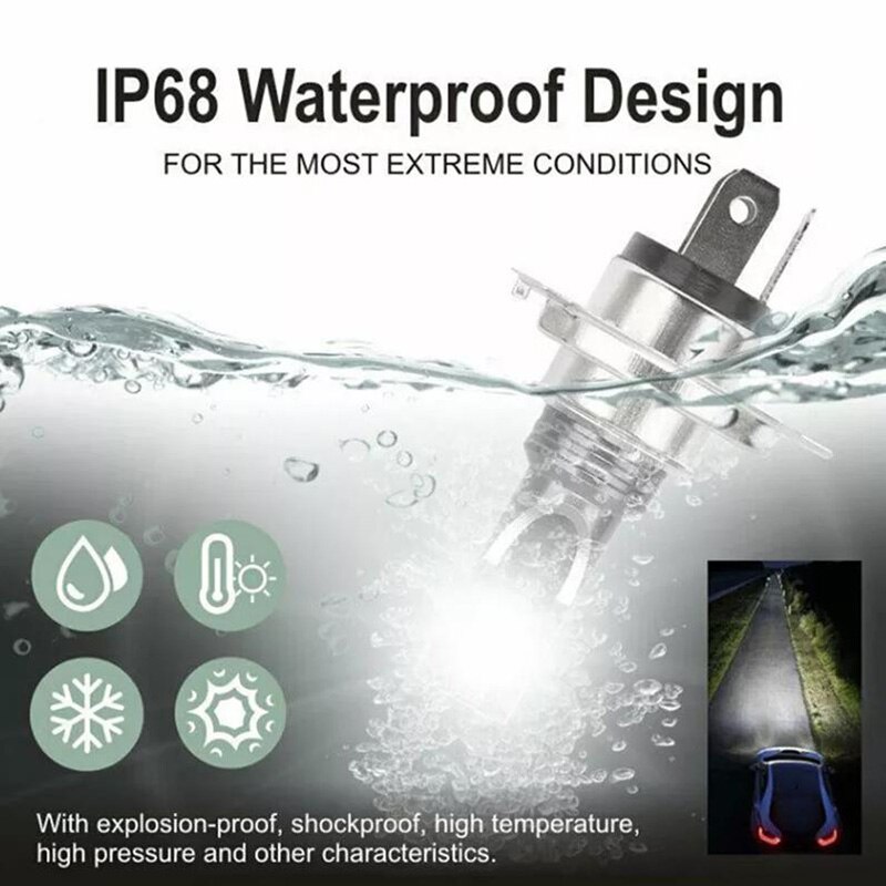 2 stuks H8 H9 H1 H3 Led H11 9005 HB3 9006 HB4 Auto CSP LED Mistkoplamp 6000K Wit Auto Mistlamp Dag Running Light