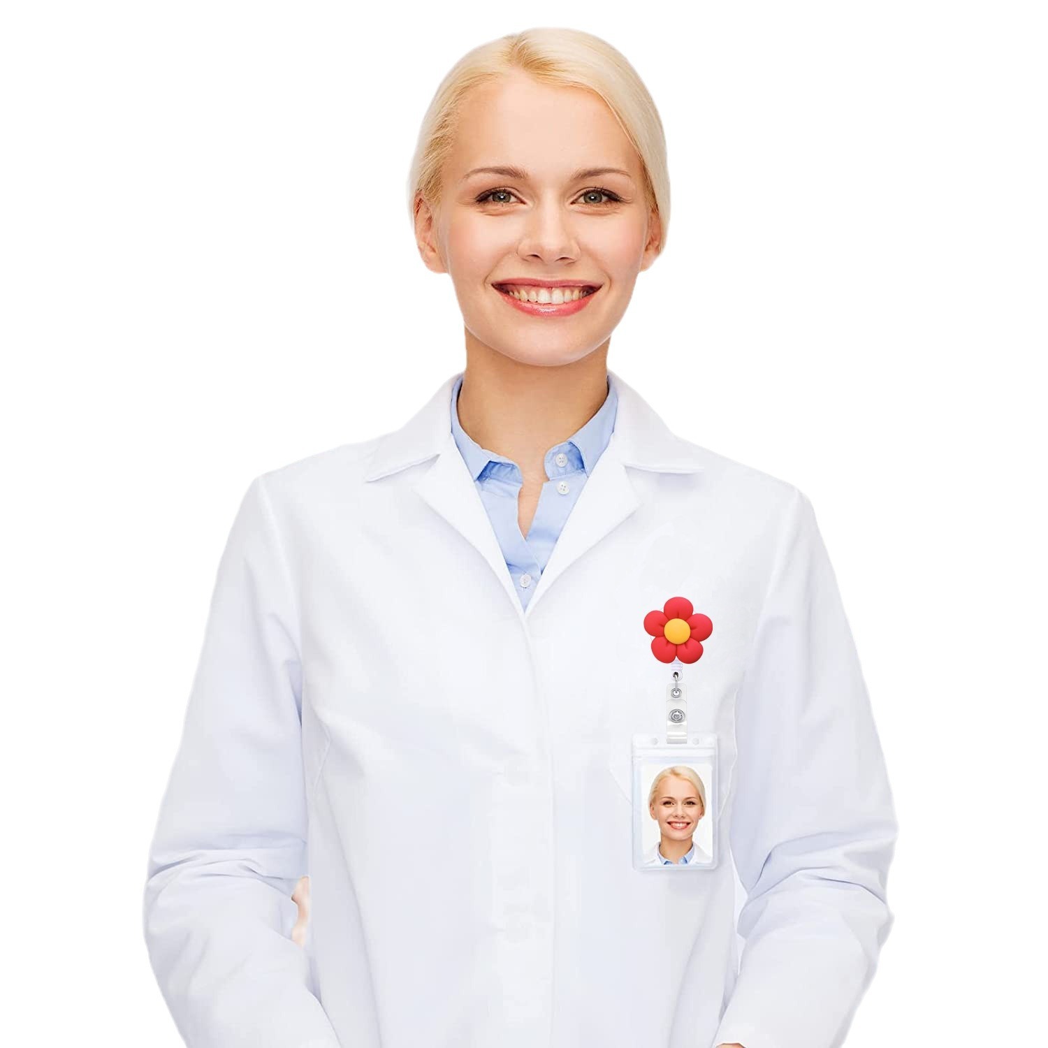 Carrete de insignia, soporte de ruleta, colgante de identificación retráctil, soporte de identificación, Portagafetes retráctiles, insignia médica HZ02