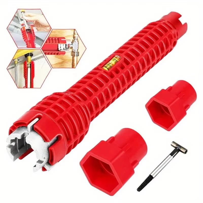 8 in 1 chiave sanitaria multifunzionale pavimento pelvico manicotto principale smontaggio rubinetto tubo lavello solo sanitario strumento di installazione
