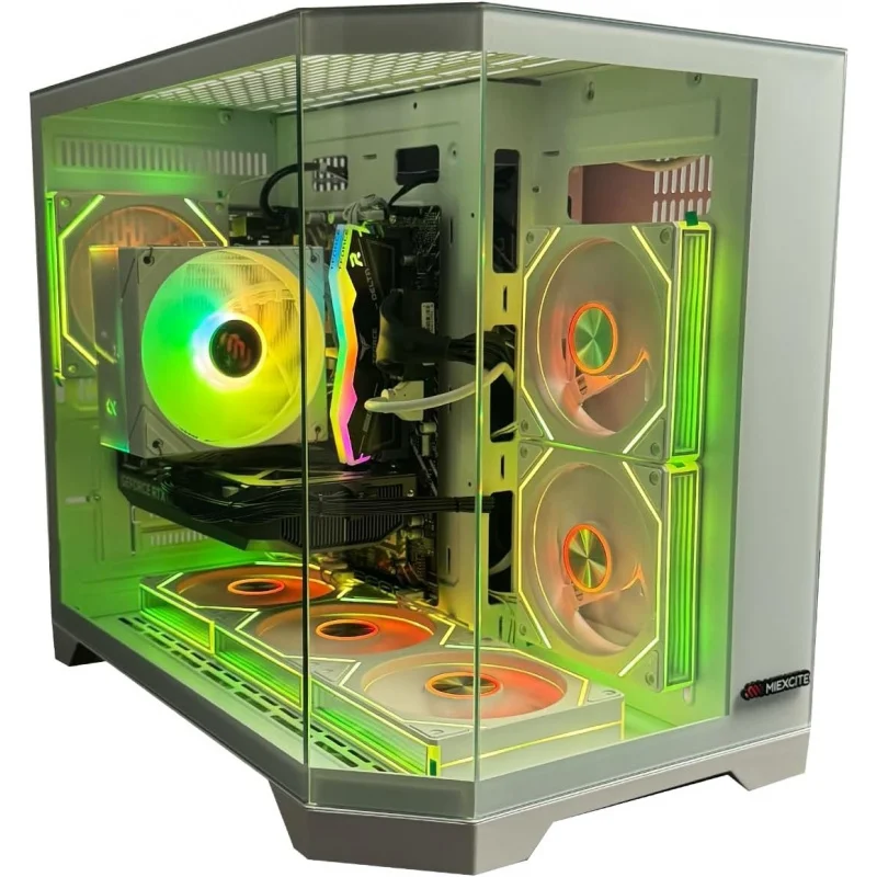 PC para juegos G6MATX PRO Core i5 14400F CPU RTX 5060 Ti GPU DDR5 H610 MB DDR5 16GB RAM 1TB SSD M.2 120 AC CPU Cooler 600w PSU Blanco