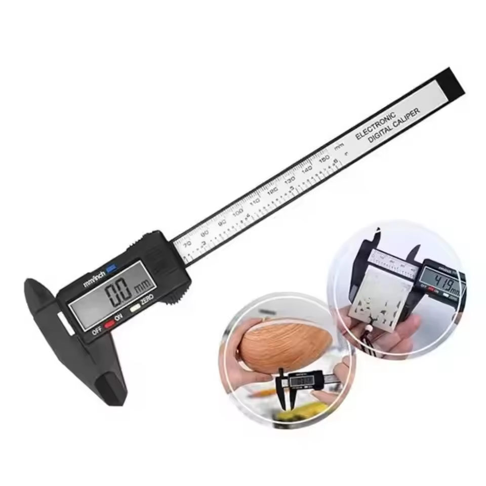 Multiuso 6 Polegada 150mm Digital Vernier Caliper Micrômetro de Aço Inoxidável Ferramenta de Medição Régua de Profundidade Novo
