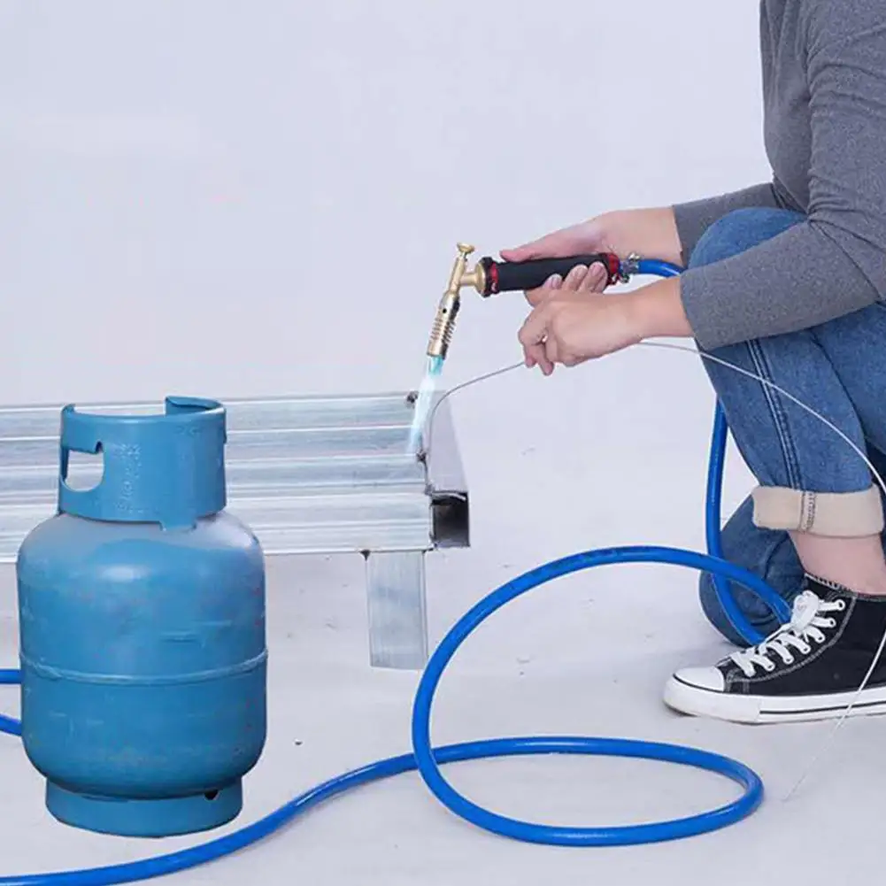 Torcia per saldatura a fiamma da 2,5 m Strumento per saldatura in rame e alluminio Torcia a gas propano liquefatto per soffiatore per torcia a gas di fusione di metalli preziosi