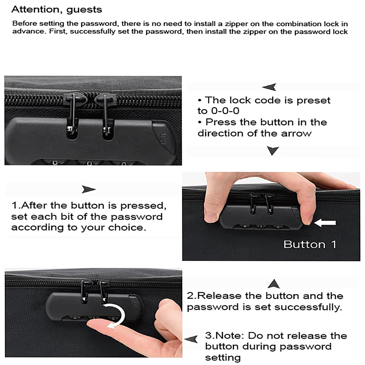 Document briefcase, 3-layer lockable storage bag, men's women's bag, wallet, passport, home security function storage box.-zmt