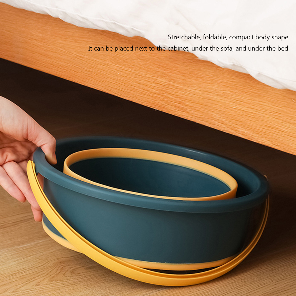 5/10L พับแบบพกพาถังฝาครอบล้างรถตกปลาห้องน้ําเครื่องมือถังซิลิโคนกลางแจ้ง Camping เครื่องใช้ในครัวเรือน