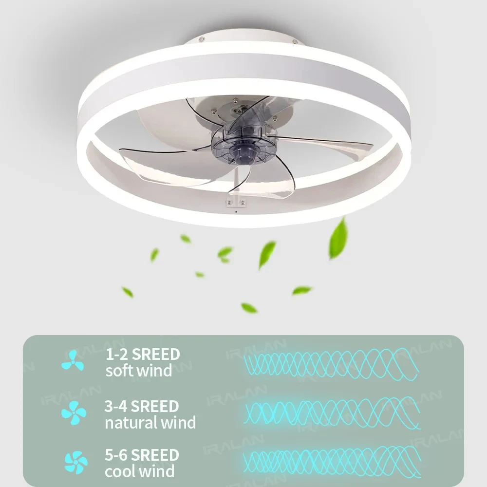 Modern Ceiling Fan (With Lighting) Silent LED Dimmable Ceiling Fan (With Remote Control) for Bedroom Study Dining Room,